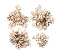Angoily 350 Pièces Tranches de Fleurs Non pour Artisanat DIY Garçon Fille Blocs Naturels Sans Écharde pour Décoration Fête Activité Manuelle Éducative Formes Miniatures Polyvalentes