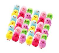 Angoily 36 Pièces Décoration de Pâques Petits Poussins Colorés Ornement Mini Poulet Décoratif pour Fête et Maison