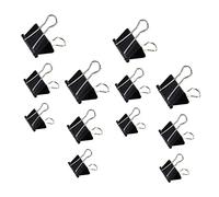 Angoily 36 Pièces Pince à Queue Métallique Lot de Clips de Rangement pour Bureau Clips à Relier Noir Fournitures de Bureau pour Étudiants et Enseignants