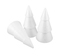 Angoily 3pièces Cônes Mousse Blanche pour Sapin De Noël Décorations De Noël DIY Formes Polystyrène pour Projets Créatifs