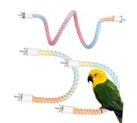 Angoily 3pièces Corde Décorative Coton pour Cage à Oiseaux Balançoire pour Perroquet Support Suspendu pour Oiseaux de Compagnie Accessoires pour Cages