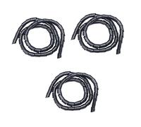 Angoily 3pièces Gaine De Câble Tressée Extensible PE Noir Isolante Auto-fermant pour Câbles Électriques Tube Flexible à pour Gestion des Fils