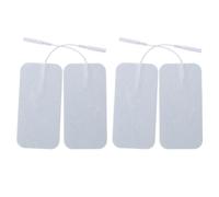 Angoily 4 Électrodes Abdominales Auto-adhésives en Hydrogel Conducteur sans Latex, Coussinets Non Tissés Blancs pour Stimulation Musculaire et Physiothérapie