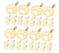Angoily 4 Ensembles Acier Inoxydable Pendentifs Ronds Creux Pour Diy Décorations De Colliers Bracelets Pour Noël 10 Pièces * 4