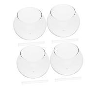 Angoily 4 ensembles Kit Carillons Éoliens Japonais avec Couvercle en Verre et Tubes Bricolage Complet Décor Zen Extérieur Jardin Terrasse Balcon