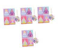 Angoily 4 Ensembles Kit de Peinture DIY pour Garçon Fille Jeu Créatif de Peinture à Points avec Robe de Banquet Activité Manuelle Ludique pour les Liens Familiaux Coffret Cadeau Jaune pour