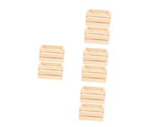 Angoily 4 Ensembles Mini Caisse Miniatures Pour Maison De Poupée Rangement Décoratif Polyvalent Pour Aliments Et Boissons Lot De Caisses Pin Réalistes Pour Accessoires De 2 Pièces * 4