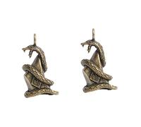 Angoily 4 Ensembles Porte Clés Serpent Laiton Vintage De Pendentifs Décoratifs Pour Diy Artisanat Laiton Unique Et Durable Pour Décoration Intérieure Projets Créatifs 2 Pièces * 4