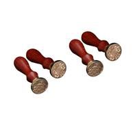 Angoily 4 Ensembles Tampon Sceau Cuivre avec Poignée de pour Invitations Enveloppes et Décorations pour Scrapbooking et