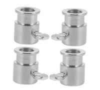 Angoily 4 pièces Accessoire de Fixation pour Barbecue Butée Réutilisable pour Tige de Rôtissoire Support Stable pour Cuisson Uniforme Compatible Grill Extérieur