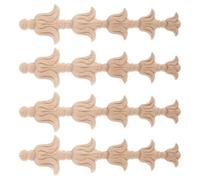 Angoily 4 Pièces Applique Bois Sculpté Européen Décorations de Non Peintes pour Meubles Ornements Bois Décoratif pour Armoires et Portes Style Classique pour Chambre et Salon