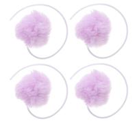 Angoily 4 Pièces Balle de Remplacement en Peluche Lavande avec Grelot pour Arbres à Chat, Interactif Suspendu pour Chats, Divertissement et Exercice, Usage Polyvalent Poignées de Porte