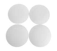 Angoily 4 Pièces Base de Bibi Ronde 6,7 Pouces pour Femmes, Accessoire DIY | Velours Blanc, Surface Lisse sans Couture, Maintien Sûr des Ornements, pour Clips et Bérets