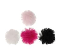 Angoily 4 Pièces Bonnette pour Enregistrement à Domicile pour Réduire Bruit de Vent et Souffle Anti-vent en Polyester Accessoire Polyvalent pour Microphones Cravate et Petits Micros