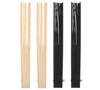 Angoily 4 Pièces Cadre Éventail Pliable Bambou Kit Bois Naturel pour DIY Éventail Chinois Monture Vide Personnalisable pour Mariage Festival et Projets Artisanaux