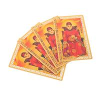 Angoily 4 Pièces Carte en Métal Amulette Générale Tai Sui 2027 Rouge | Style Chinois Traditionnel, Taille Classique pour Portefeuille ou Support, Surface Lisse Résistante aux Rayures, Nouvel An