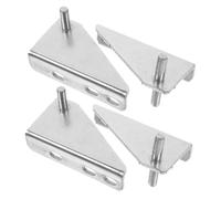 Angoily 4 pièces Charnières Acier Inoxydable pour Porte de Réfrigérateur et Congélateur Lot de Compatibles Divers Modèles Silencieuses avec Capuchon Caoutchouc Accessoires Détachés pour