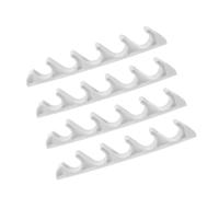 Angoily 4 Pièces Connecteur de Réglage à Cinq Niveaux pour Chaise de Jardin Pliante en Nylon Blanc Compatible Large, pour Pelouses et Espaces Extérieurs, Gain de Place Assuré
