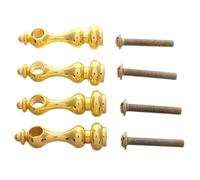 Angoily 4 Pièces Connecteurs Métalliques pour Garde-Corps Verre Lot de Capuchons de Poteaux pour Meubles Installation Rapide et Polyvalente Finition Dorée