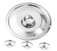 Angoily 4 pièces Couvercles de Remplacement Acier Inoxydable pour Pots Assaisonnement Lot de Couvercles Métalliques Polyvalents pour Bocaux et Marmites