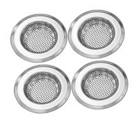 Angoily 4 pièces Filtre Évier Cuisine INOX Obstruction Crépine Métallique pour Récupération Déchets Alimentaires Lot de Tamis Pratique pour Lavabo et Bonde