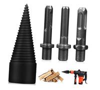 Angoily 4 pièces Foret de Fendeuse à de Mèches pour Perceuse Électrique avec Connecteurs Outil de Fendage de Acier Durable pour Usage Domestique et Activités de Plein Air
