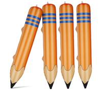 Angoily 4 pièces Jouets Crayons Gonflables Géants Décoration Rentrée Scolaire Crayons PVC Résistant Gonflage Rapide Accessoires Ludiques Couleur Aléatoire Couleur Aléatoire