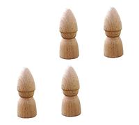 Angoily 4 pièces Kit DIY Marionnettes pour Garçon Fille Accessoires Créatifs Naturel Manuel Sécurisé pour Loisirs Artistiques et Peinture