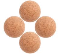 Angoily 4 pièces Lot de Bouchons Liège Sphériques pour Bocaux Verre Bouchons Ronds Bois Étanches pour Décanteurs Création DIY et Décoration Maison
