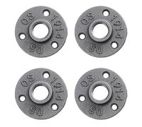 Angoily 4 pièces Lot de Brides Fonte à Base Fixe Industrielle Accessoires Plomberie pour Meubles et Décoration Industrielle Support Robuste pour Tuyaux Table