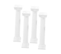 Angoily 4 Pièces Lot de Piliers Romains Miniatures Blancs Décorations Intérieures Élégantes Accessoires Photo et Décors de Table Polyvalents pour Maison et Mariage