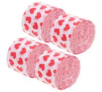 Angoily 4 Pièces Lot Papier Crépon Cœur Décorations Mariage et Fête Guirlande Colorée Romantique Facile à Déployer Réutilisable pour Décoration Salle et Maison