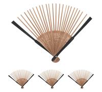 Angoily 4 Pièces Monture Éventail Portable et Facile à Assembler Bois pour Décorations Orientales Vintage, pour Performances de Danse et Cérémonies de Thé