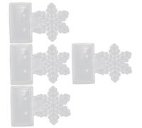 Angoily 4 Pièces Moule Silicone Flocon de Noël pour Décoration Hiver Diy Moule Époxy pour Ornement Bureau et Création