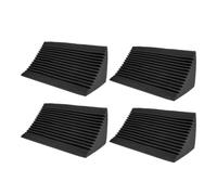 Angoily 4 Pièces Panneaux Muraux Antibruit en Mousse Noire pour Coin de Mur, Isolation Phonique Bruit, Solution Moderne pour Home Theater et Cinémas