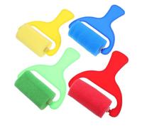 Angoily 4 pièces Peinture Éponge avec Manche Large pour Garçon Fille Outils DIY de Peinture Colorée Maniables et Durables pour Bricolage Artistique et Activité Scolaire