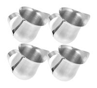 Angoily 4 pièces Pichet à Lait Inox Pichet Crème pour Café Petit Pot à Lait pour Mousse et Espresso Design Compact et Léger pour Usage Domestique