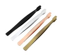 Angoily 4 Pièces Pinces à Timbres Acier Inoxydable Pinces Longues à Pointe Fine Outils pour Collection de Timbres et Objets Délicats Résistantes et Durables