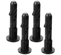 Angoily 4 Pièces Plastique Verrou du Couvercle de Poubelle 120l Noir pour | Axe de Fixation Classique, Ouverture Fluide, pour Bac à Déchets et Conteneur, Gain de Temps