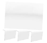 Angoily 4 Pièces Porte Étiquette Transparent pour Affichage de Prix Lot de Supports de Signalisation Pet pour Supermarchés Boulangeries et Magasins pour Étiquettes de Prix et Publicités