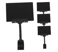 Angoily 4 Pièces Porte Étiquettes Rotatif Lot de Mini Tableaux Noirs Écrits des Deux pour Magasins Clips de Signalisation Pratiques pour Étiquettes et Prix