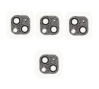 Angoily 4 Pièces Protection de l'objectif du téléphone Couvercle de Protection de l'objectif Film de lentille en Strass - Accessoire téléphone élégant - Accessoire téléphone Mode arrière