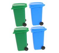 Angoily 4 Pièces seau de stockage de bureau organisateur de bureau de dortoir jolie mini poubelle porte-pinceau de maquillage tasse mini bac à déchets corbeille de table Plastique