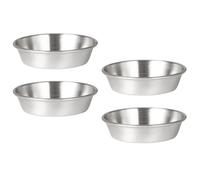 Angoily 4 pièces Set de Assiettes Apéritif Acier Inoxydable Plats à Sauce et Assaisonnement Ronds Résistants et Pratiques pour Cuisine Barbecue Pique- et Fêtes
