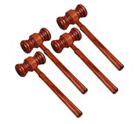 Angoily 4 pièces Set de Maillets Bois pour Jeu de Rôle Marteaux de Juge Éducatifs et Accessoires Enchères Jouets de Développement pour Garçon Fille