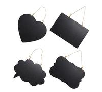Angoily 4 Pièces Tableau à Craie Bois Créatif Formes Originales Tableau Double Face pour Décoration Diy et Message pour Fête Restaurant et Artisanat