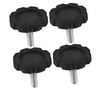 Angoily 4 Pièces Vis de Serrage M8 pour Pied de Parasol Extérieur, Base de Parapluie en Acier et PP Noir, Accessoire Portable Améliorant la Stabilité en Extérieur