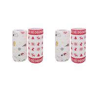 Angoily 4 Rolls of Grease-proof Paper Fried Food Paper Christmas Themed Snacks Kitchen Supplies