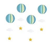 Angoily 4 Suspensions Montgolfières en Papier 3D Pliables Décorations Suspendues Colorées pour Fête d'Anniversaire Centres de Table et Décoration de Chambre Set de 4 Pièces