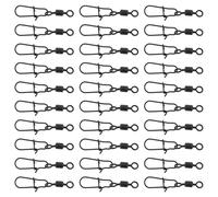 Angoily 40 Émerillons à Agrafe en Alliage Robustes avec Clip Pivotant Haute Résistance, Connecteurs Leurres pour Pêche en Eau Douce et Salée, Fixation Pression Anti-nœuds, Accessoires